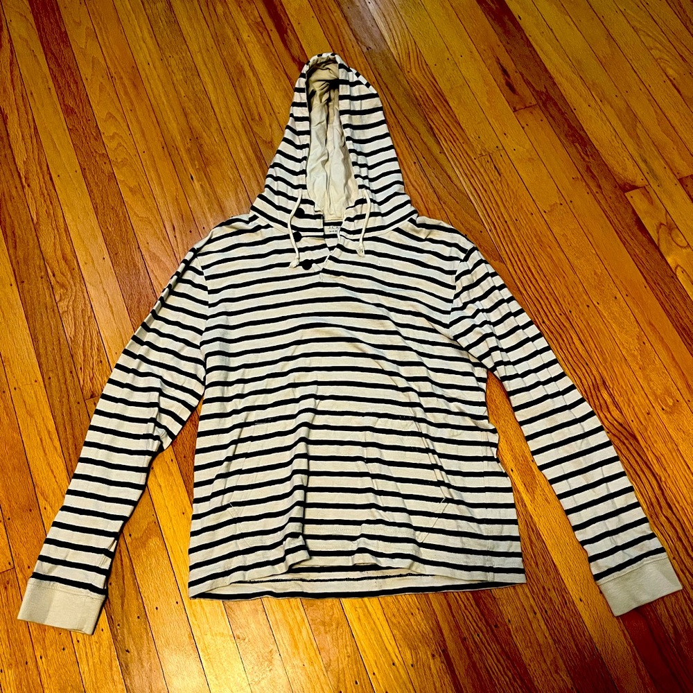 J.Crew Stripped Pullover Hoodie